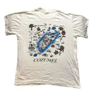 VTG Cozumel Mexico Shirt Adult Large Single‎ Stitch Underwater National Park 80s